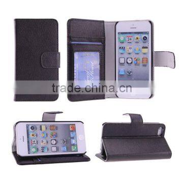 For Apple Iphone 5c Wallet Hard Cover PU Leather Case