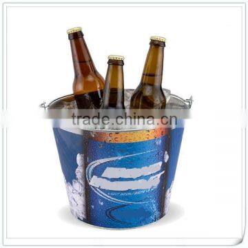 Free samples tin ice bucket with custom handle