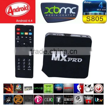 MX Pro XBMC (KODI )Quad Core Android 4.4 Smart TV Box