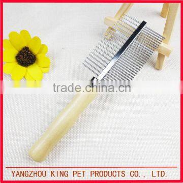 China wholesale pet grooming close and wide tooth dog comb for hair