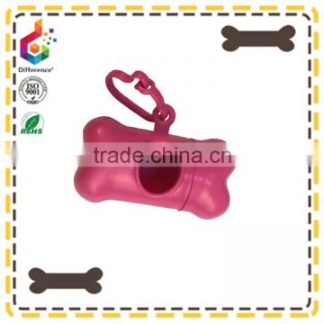 Rose red environmental dog waste bag dispenser