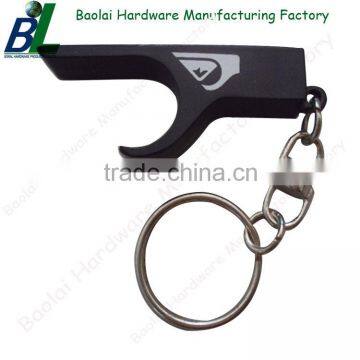 Matt black logo printed keychain bottle opener for event souvenirs