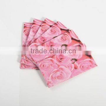Pocket Facial Tissue Paper With Logo Printed Hankies Handkerchief photo-3