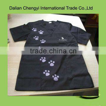 Fashion Cat Paw Printing Pet Medical Scrubs