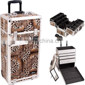 Professional Rolling Aluminum Cosmetic Makeup Case