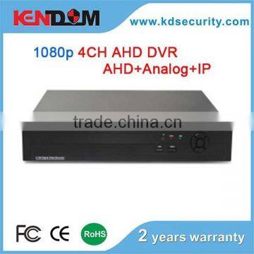 Kendom P2P Cloud function Support Onvif, 3G/WIFI 4CH AHD DVR 1080P Hybrid:2ch AHD+2ch IP/Analog dvr