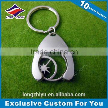 Blank coin holder keychain with customized coin for gift