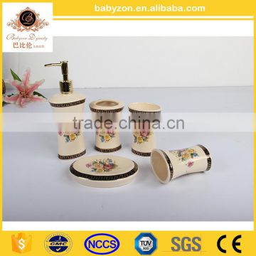 European style handmade ceramic soap dish bathroom set for home