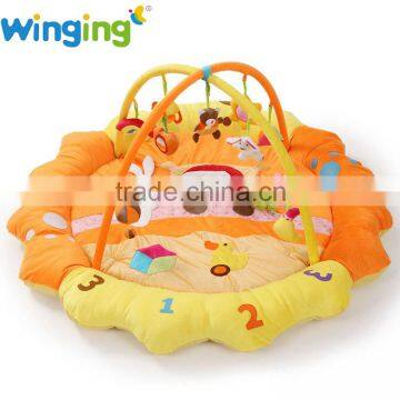 Large animal shaped plush play mat with side baby foam play mat