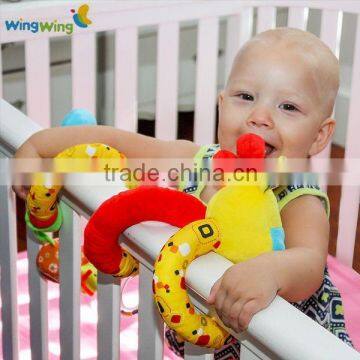 Customed favorable baby bed hanging toy softtextile baby toy