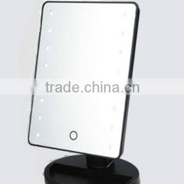 Touch Sensor Free Rotating LED Lighted Cosmetic Mirror Stand photo-2