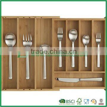 FB5-1049 expandable bamboo cultery tray