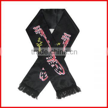 130*14cm Iraq country scarf,2015 custom print football scarf,mini fans scarf