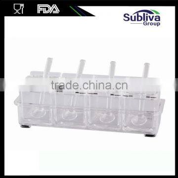 4 Compartment Acrylic Condiment Dispenser
