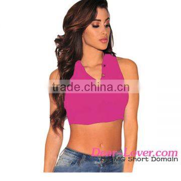 2016 Rosy Mock Neck Sleeveless crop top indian hot sex photos