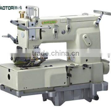 12-needle flat-bed double chain stitch industrial sewing machine for attaching line tapes JAPAN KANSAI SPECIAL 1412PL type