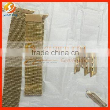 gold plated for apple watch gold wrist watch strap band with small parts