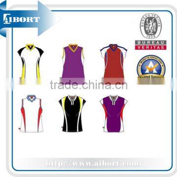 SUBNT-551 custom designs short sleeve netball jersey shirt