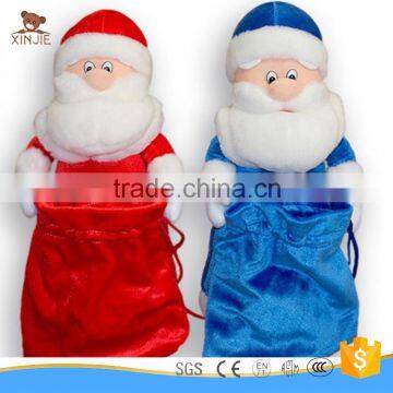 Customize Cheap Plush Snata Claus Christmas Candy Bag photo-2