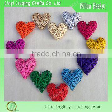 Willow Heart Decoration willow craft with colored