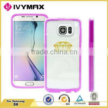 Factory wholesale high quality case for samsung galaxy s6 tpu pc phone cover