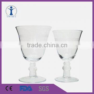 Hot sale Trust wholesale custom Glassware Manufactory clear wine glass cup Hand made