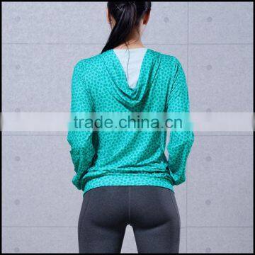 Women Thin Slim Fit Zipper Pullover Light Weight Fitness Active Athletic Workout Running Hoodie Wholesale photo-3