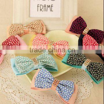 Lovely Girls Barrette New Korean High Quality Plaid Flower Bowknot Hair Clip Boutique Hair Bows Hairpins Women Hair Accessories