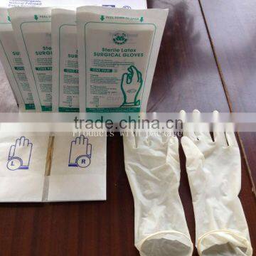 Chinese Latex surgical gloves CE ISO Manufacture