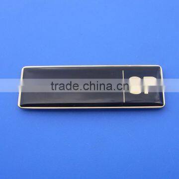 gold tan hang cheong SP customized rectangle metal nameplate