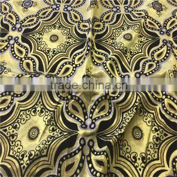 Big flower flock with sliver fabric