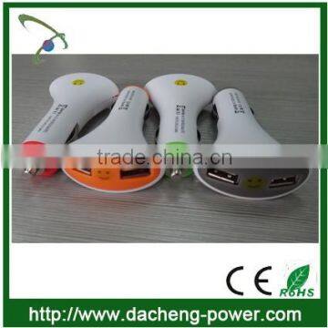 5V 2.1A fan shape design usb batteries charger for iphone 5