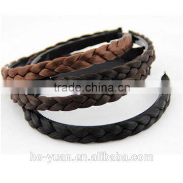 latest colorful braid wig hair band fashion women headband hoop accessory hot sale head jewelry