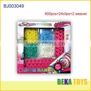 Funny diy elastic loom bands bracelet best weaving loom band box