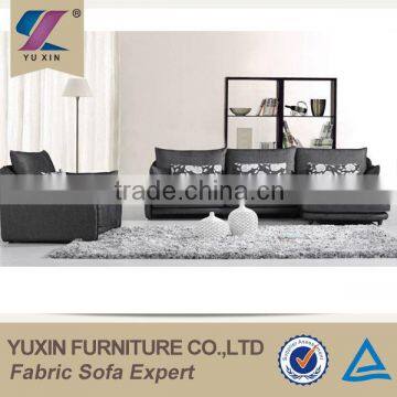 modern fabric corner sofa with armchair