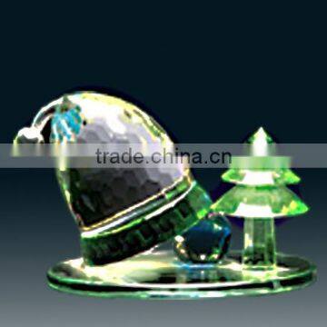 Vivid crystal glass christmas Ornament Decorative Ornament in china