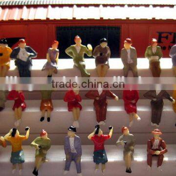 Artificial Model Human Figure,HO Scale Sitting Model Tree, Model Figure in Resin Plastic , Building Model Color Figure for 1/87 photo-3