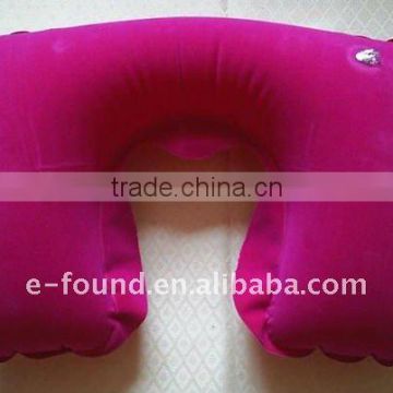 U shape inflatable velvet pillow