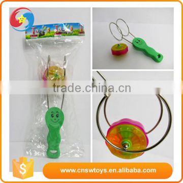 Promotional spinning top toy Flashing Plastic magnetic YOYO with circle railway