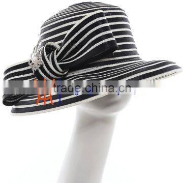 Women Formal Church Hat Ribbon /summer Hat/ Fashion Hat