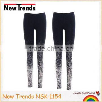 Fashion white snow printing cotton leggings