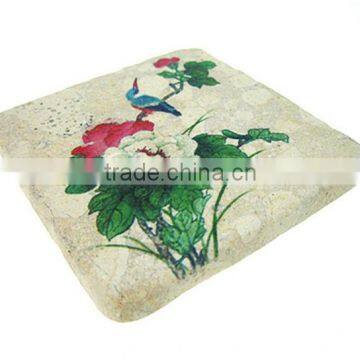 Eco-friendly natural marble coaster set