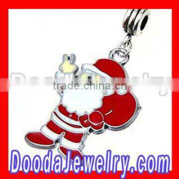 Wholesale Custom Metal Charm Jewelry Enamel Santa Claus Dangle Charms