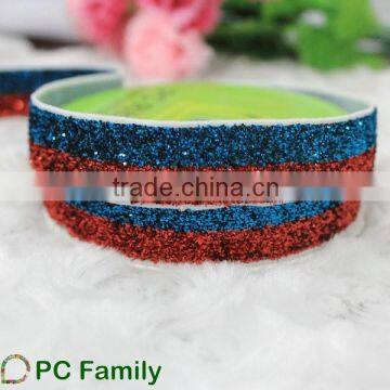 New striped color glitter elastic 3/8" and 5/8"