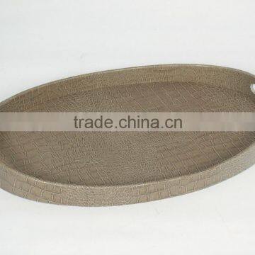 Retro light brown oval dish