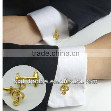 Gold Plated Music Cufflinks