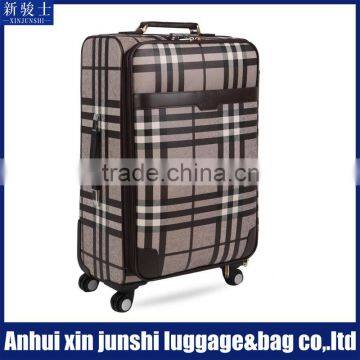 Factory Wholesale PVC Shell 360 degree Spinner Wheels Soft Trolley Luggage