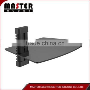 1-2-3 Tier Triple Glass Shelf Wall Mount Bracket Under TV Component Cable Box