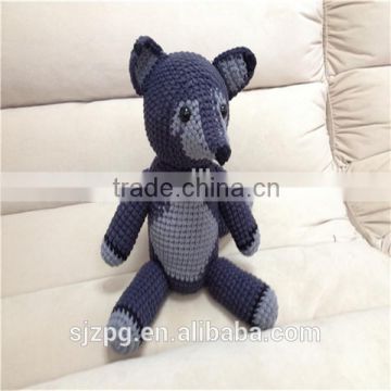 good quality crochet handmade baby toy fox style box soft fox toy