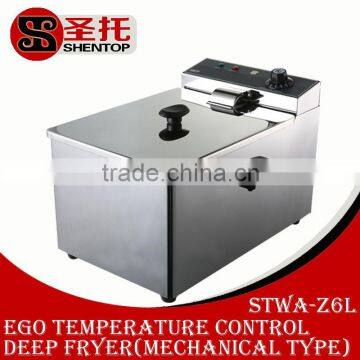 Shentop EGO Temperature Control electric deep fat fryer Commercial STWA-Z6L counter top fryer